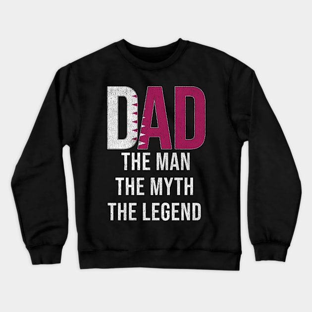 Filipino Dad The Man The Myth The Legend - Gift for Filipino Dad With Roots From Filipino Crewneck Sweatshirt by Country Flags